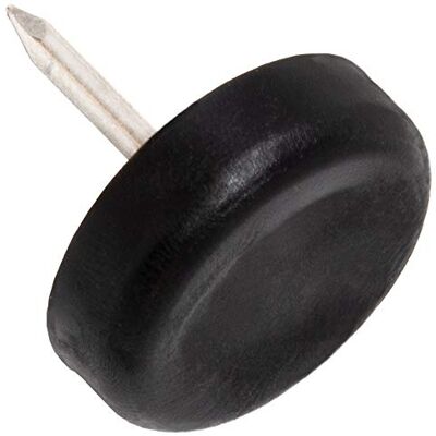Adsamm ® / 100 x patins glisseurs en plastique avec clou / noirs / Ø 20 mm / rond / pieds glisseurs en plastique à clou pour meubles, de qualité optimale de ® - Publicité Adsamm ® / 100 x patins glisseurs en plastique avec clou / noirs / Ø 20 mm / rond / pieds glisseurs en plastique à clou pour meubles, de qualité optimale de ® - Publicité