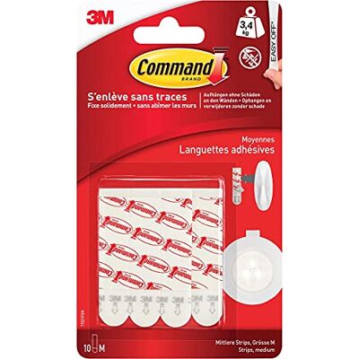 Command 3M Lot de 10 bandes de rechange Taille M - Publicité Command 3M Lot de 10 bandes de rechange Taille M - Publicité