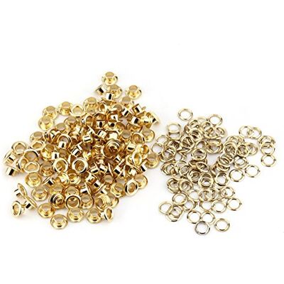 Walfront 100Pcs 5MM Traverse Rivets Oeillets Creux PCB Circuit Board Antique Brass Eyelet Grommets Kit avec Rondelles (Or) - Publicité Walfront 100Pcs 5MM Traverse Rivets Oeillets Creux PCB Circuit Board Antique Brass Eyelet Grommets Kit avec Rondelles (Or) - Publicité