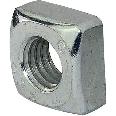 AERZETIX C45452 Lot de 20 écrous carrés chanfreinés M10 en acier zingué 5.8 filetage métrique femelle pour clé de 8mm bricolage couleur argent - Publicité AERZETIX C45452 Lot de 20 écrous carrés chanfreinés M10 en acier zingué 5.8 filetage métrique femelle pour clé de 8mm bricolage couleur argent - Publicité