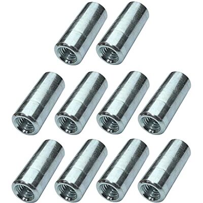 AERZETIX Lot de 10 Écrous Manchons de Jonction M6x25x10mm Filetés Manchon de Raccordement Rond Cylindrique Prolongateur en Acier Zingué - Publicité AERZETIX Lot de 10 Écrous Manchons de Jonction M6x25x10mm Filetés Manchon de Raccordement Rond Cylindrique Prolongateur en Acier Zingué - Publicité