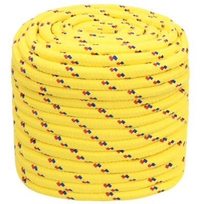 Corde de bateau vidaXL 16mm 100m Jaune - Corde Marine - Publicité Corde de bateau vidaXL 16mm 100m Jaune - Corde Marine - Publicité