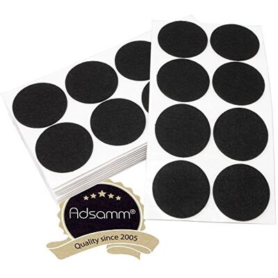 Adsamm ® / 80 x patins en feutre / noirs / Ø 60 mm / rond / épaisseur 3,5 mm / patins glisseurs auto-adhésifs de qualité optimale - Publicité Adsamm ® / 80 x patins en feutre / noirs / Ø 60 mm / rond / épaisseur 3,5 mm / patins glisseurs auto-adhésifs de qualité optimale - Publicité
