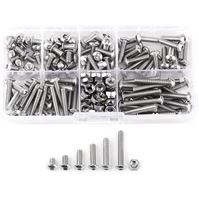 Walfront Coffret de Vis M4 170pcs Assortiment avec Boulons et Ecrous en Acier Inoxydable 304 Têtes Variées Filetage Complet - Publicité Walfront Coffret de Vis M4 170pcs Assortiment avec Boulons et Ecrous en Acier Inoxydable 304 Têtes Variées Filetage Complet - Publicité