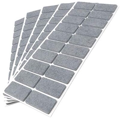 Adsamm ® / 100 x patins en feutre / gris / 20x40 mm / rectangulaire / épaisseur 3,5 mm / patins glisseurs auto-adhésifs de qualité optimale - Publicité Adsamm ® / 100 x patins en feutre / gris / 20x40 mm / rectangulaire / épaisseur 3,5 mm / patins glisseurs auto-adhésifs de qualité optimale - Publicité