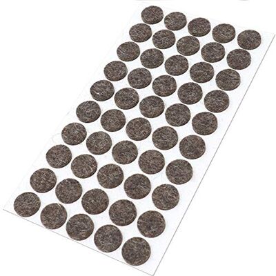 Adsamm ® / 50 x Patins en feutre en laine véritable / marron / Ø 16 mm / rond / 3 mm hauteur / patins glisseurs auto-adhésifs de qualité ® - Publicité Adsamm ® / 50 x Patins en feutre en laine véritable / marron / Ø 16 mm / rond / 3 mm hauteur / patins glisseurs auto-adhésifs de qualité ® - Publicité