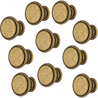 Gedotec Bouton pour Meuble Vintage, Tiroir, Armoire, Commode, Placard de Cuisine et Chambre HERA Poignée à Visser Decoration Interieur Rétro Rond Laiton Brun Doré Ø 29 mm 10 Pièces - Publicité Gedotec Bouton pour Meuble Vintage, Tiroir, Armoire, Commode, Placard de Cuisine et Chambre HERA Poignée à Visser Decoration Interieur Rétro Rond Laiton Brun Doré Ø 29 mm 10 Pièces - Publicité