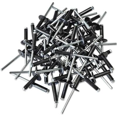 Rivets Noirs Tête Large 4,8 x 20 - Rivets - Publicité Rivets Noirs Tête Large 4,8 x 20 - Rivets - Publicité