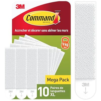 Bandes adhésives 3M Command, blanc, très grandes - Publicité Bandes adhésives 3M Command, blanc, très grandes - Publicité