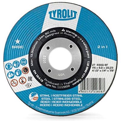 Disque abrasif Tyrolit Basic acier/inox - 222858 A30-bf - Publicité Disque abrasif Tyrolit Basic acier/inox - 222858 A30-bf - Publicité