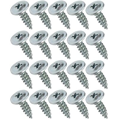 AERZETIX C44680 Lot de 20 Vis à tôle autotaraudeuses Ø4.2x16mm à tête large bombée à empreinte PH/cruciforme ossature bardage métallique chéneaux en acier zingué couleur argent - Publicité AERZETIX C44680 Lot de 20 Vis à tôle autotaraudeuses Ø4.2x16mm à tête large bombée à empreinte PH/cruciforme ossature bardage métallique chéneaux en acier zingué couleur argent - Publicité