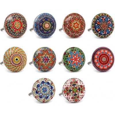Nacnic - CeramicFloralTurquoise - Turquoise - cabinet knobs - Publicité Nacnic - CeramicFloralTurquoise - Turquoise - cabinet knobs - Publicité