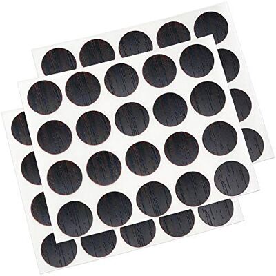 Adsamm ® / 60 x caches adhésifs pour tête de vis / wengé / Ø 13 mm / rond / caches autocollants avec fine épaisseur 0,45 mm, d'® - Publicité Adsamm ® / 60 x caches adhésifs pour tête de vis / wengé / Ø 13 mm / rond / caches autocollants avec fine épaisseur 0,45 mm, d'® - Publicité