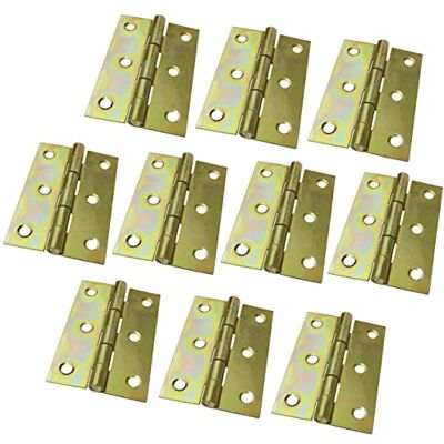 AERZETIX C58719 Lot de 10 charnières universelles 60x43x1 mm à 6 trous ronds pour portes, armoires, meubles, placard, boîte à bijoux, coffre de rangement en acier zingué - Publicité AERZETIX C58719 Lot de 10 charnières universelles 60x43x1 mm à 6 trous ronds pour portes, armoires, meubles, placard, boîte à bijoux, coffre de rangement en acier zingué - Publicité