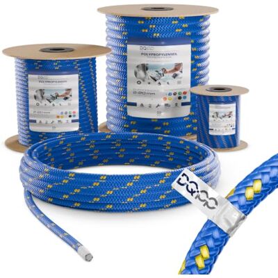 DQ-PP Corde Polypropylene Bleu 60 mètres 12 millimètres d'épaisseur Grapin Cordage Marine Ficelle Filet Cordage Cordelette Levage - Publicité DQ-PP Corde Polypropylene Bleu 60 mètres 12 millimètres d'épaisseur Grapin Cordage Marine Ficelle Filet Cordage Cordelette Levage - Publicité