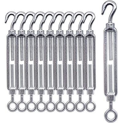 Marcopol Lot de 10 tendeurs de fil M6 réglables avec crochet et œillet Tension de câble de corde (10 pièces, M6) - Publicité Marcopol Lot de 10 tendeurs de fil M6 réglables avec crochet et œillet Tension de câble de corde (10 pièces, M6) - Publicité