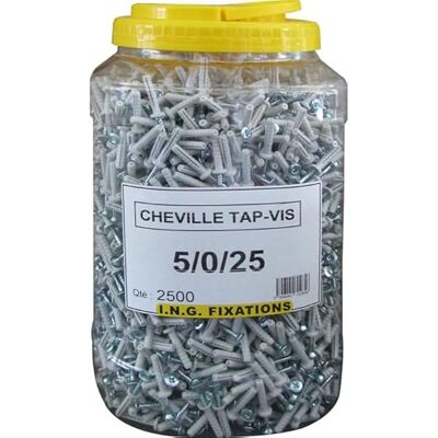 ING Fixations Chevilles à frapper collerette plate Diamètre 6 mm 60 mm Tap Vis Seau de 800 pièces ING Fixation - Publicité ING Fixations Chevilles à frapper collerette plate Diamètre 6 mm 60 mm Tap Vis Seau de 800 pièces ING Fixation - Publicité