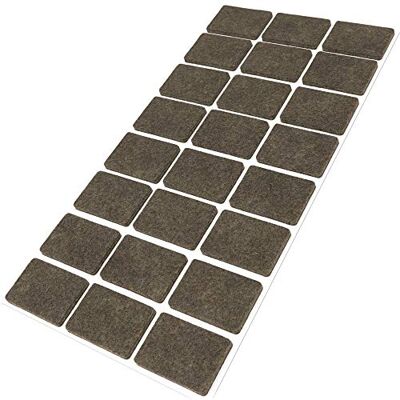 Adsamm ® / 24 x patins en feutre / bruns / 25x35 mm / rectangulaire / épaisseur 3,5 mm / patins glisseurs auto-adhésifs de qualité optimale - Publicité Adsamm ® / 24 x patins en feutre / bruns / 25x35 mm / rectangulaire / épaisseur 3,5 mm / patins glisseurs auto-adhésifs de qualité optimale - Publicité
