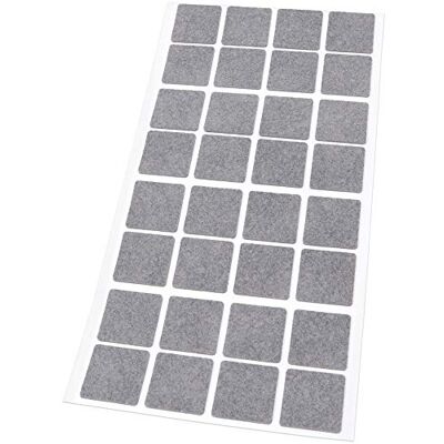 Adsamm ® / 32 x Patins en Feutre/Gris / 25x25 mm/carré / 1,5 mm d' épaisseur/Patins glisseurs Auto-adhésifs de qualité optimale de ® - Publicité Adsamm ® / 32 x Patins en Feutre/Gris / 25x25 mm/carré / 1,5 mm d' épaisseur/Patins glisseurs Auto-adhésifs de qualité optimale de ® - Publicité