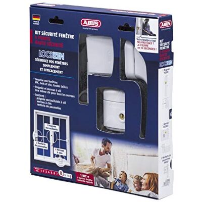 ABUS Kit de sécurité pack Lockzen 03 pour fenêtre Simple Vantail, Oscillo-Battant, Double Vantaux, Double Oscillo-Battants, PVC, Alu, Bois - Publicité ABUS Kit de sécurité pack Lockzen 03 pour fenêtre Simple Vantail, Oscillo-Battant, Double Vantaux, Double Oscillo-Battants, PVC, Alu, Bois - Publicité
