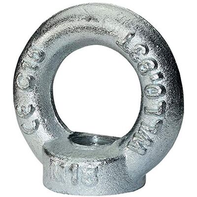AERZETIX C45444 Écrou annulaire anneau/bague/de levage à oeil M18 en acier zingué 5.8 filetage femelle oeillet de grue bricolage couleur argent - Publicité AERZETIX C45444 Écrou annulaire anneau/bague/de levage à oeil M18 en acier zingué 5.8 filetage femelle oeillet de grue bricolage couleur argent - Publicité