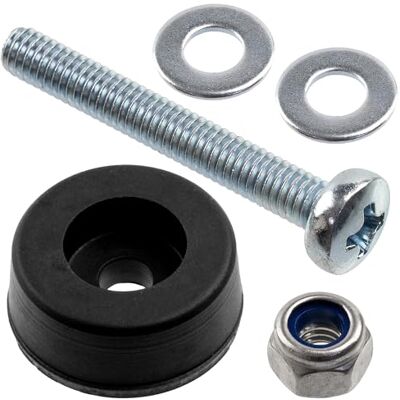 AERZETIX Kit de 4 Patins de Meubles Ronds Ø17x7 mm en Caoutchouc Noir + 4 Vis Métaux M4x30 mm + 4 Écrous de Blocage M4 + 8 Rondelles pour Boulon M4 - Publicité AERZETIX Kit de 4 Patins de Meubles Ronds Ø17x7 mm en Caoutchouc Noir + 4 Vis Métaux M4x30 mm + 4 Écrous de Blocage M4 + 8 Rondelles pour Boulon M4 - Publicité