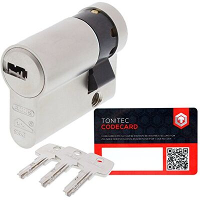 ABUS Cylindre profilé EC550 pour serrure de porte à fermeture identique Avec 3 clés y comprisToniTec CodeCard - Publicité ABUS Cylindre profilé EC550 pour serrure de porte à fermeture identique Avec 3 clés y comprisToniTec CodeCard - Publicité