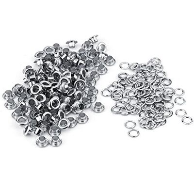 Walfront 100Pcs Traverse Rivets Oeillets Creux PCB Circuit Board Antique Brass Eyelet Grommets Kit Avec Rondelles 5MM (Silver) - Publicité Walfront 100Pcs Traverse Rivets Oeillets Creux PCB Circuit Board Antique Brass Eyelet Grommets Kit Avec Rondelles 5MM (Silver) - Publicité