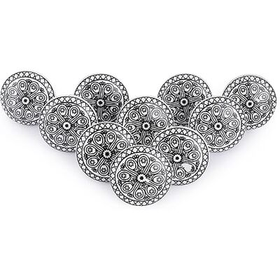 Ajuny - 10-pack - Black-White Ceramic - Drawers - Knobs - Publicité Ajuny - 10-pack - Black-White Ceramic - Drawers - Knobs - Publicité