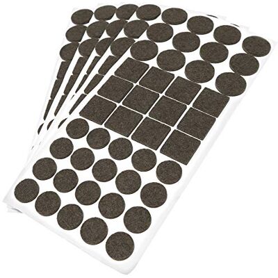 Adsamm ® / 220 x patins en feutre / différentes tailles / Ø 28 mm / Ø20 mm / 25x25 mm / bruns / mixedx mm / carré / épaisseur 3,5 mm / patins glisseurs auto-adhésifs de qualité optimale - Publicité Adsamm ® / 220 x patins en feutre / différentes tailles / Ø 28 mm / Ø20 mm / 25x25 mm / bruns / mixedx mm / carré / épaisseur 3,5 mm / patins glisseurs auto-adhésifs de qualité optimale - Publicité
