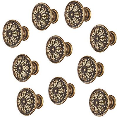Gedotec Bouton de tiroir Design Poignées de meuble en laiton marron ANNA Boutons de meuble Vintage Antique Pour portes de placard Ø 25 mm - Publicité Gedotec Bouton de tiroir Design Poignées de meuble en laiton marron ANNA Boutons de meuble Vintage Antique Pour portes de placard Ø 25 mm - Publicité