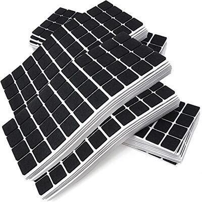 Adsamm ® / 2000 x patins en feutre / noirs / 25x25 mm / carré / épaisseur 3,5 mm / patins glisseurs auto-adhésifs de qualité optimale - Publicité Adsamm ® / 2000 x patins en feutre / noirs / 25x25 mm / carré / épaisseur 3,5 mm / patins glisseurs auto-adhésifs de qualité optimale - Publicité