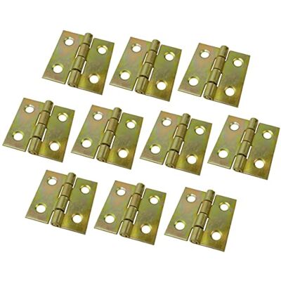 AERZETIX C58715 Lot de 10 petites-charnières 30x29x1 mm pour porte de boîte à bijoux, petit coffret, boîte à outils, boîte aux lettres en acier zingué - Publicité AERZETIX C58715 Lot de 10 petites-charnières 30x29x1 mm pour porte de boîte à bijoux, petit coffret, boîte à outils, boîte aux lettres en acier zingué - Publicité