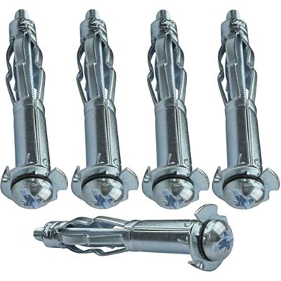 AERZETIX C49946 Lot de 5 Cheville d'expansion Ø10x65mm pour plaques de plâtre corps creux avec vis M5x72mm fixation en cloison sèche - Publicité AERZETIX C49946 Lot de 5 Cheville d'expansion Ø10x65mm pour plaques de plâtre corps creux avec vis M5x72mm fixation en cloison sèche - Publicité