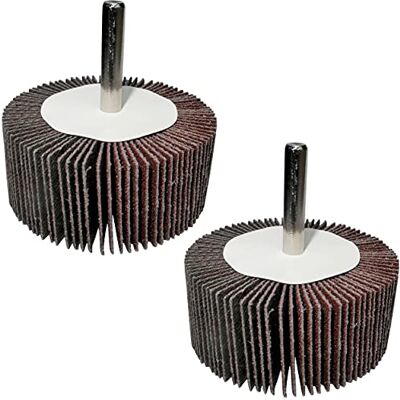 AERZETIX C49594 Lot de 2 roues à lamelles de papier abrasif granulométrie 120 diamètre de roue 60mm Ø de tige 6mm roue à lamelles sur tige pour visseuse disque de papier de verre pour poncer - Publicité AERZETIX C49594 Lot de 2 roues à lamelles de papier abrasif granulométrie 120 diamètre de roue 60mm Ø de tige 6mm roue à lamelles sur tige pour visseuse disque de papier de verre pour poncer - Publicité