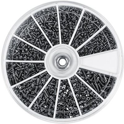 Walfront Vis Boulon en Acier Inoxydable 304 Coffret d'Assortiment 600Pcs Tête Ronde Fraisée Phillips avec Ecrous Hexagonaux - Publicité Walfront Vis Boulon en Acier Inoxydable 304 Coffret d'Assortiment 600Pcs Tête Ronde Fraisée Phillips avec Ecrous Hexagonaux - Publicité