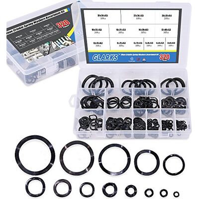 Glarks 320 pcs en acier au carbone de compression de type Wavy vague Crinkle Spring Rondelles Assortiment kit - Publicité Glarks 320 pcs en acier au carbone de compression de type Wavy vague Crinkle Spring Rondelles Assortiment kit - Publicité
