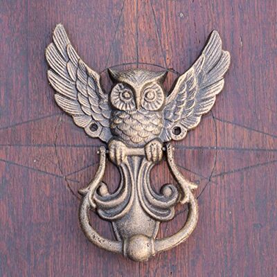 Antikas Heurtoir de porte En forme de chouette Poignée de porte en fonte Style ancien. Publicité Antikas Heurtoir de porte En forme de chouette Poignée de porte en fonte Style ancien. Publicité