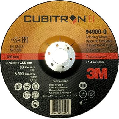 3M Disque à ébarber Cubitron II, 125 x 7 x 22 mm, Grain 36+, Moyeu Déporté, 1 disque / boite - Publicité 3M Disque à ébarber Cubitron II, 125 x 7 x 22 mm, Grain 36+, Moyeu Déporté, 1 disque / boite - Publicité