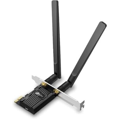 TP-Link Archer TX10E PCIe Adaptateur WiFi 6 AX900 Mbps, Carte réseau pour PC Fixe avec Bluetooth 5.3, MU-MIMO, OFDMA, WPA3, Double antenne, Prend en Charge Windows 10/11 - Publicité TP-Link Archer TX10E PCIe Adaptateur WiFi 6 AX900 Mbps, Carte réseau pour PC Fixe avec Bluetooth 5.3, MU-MIMO, OFDMA, WPA3, Double antenne, Prend en Charge Windows 10/11 - Publicité