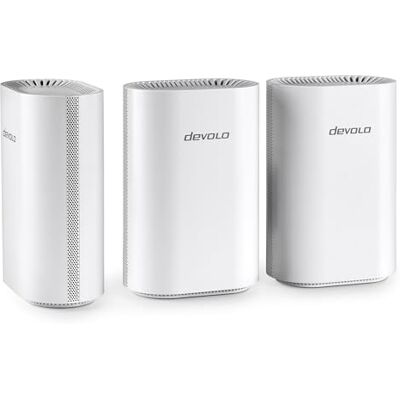 Devolo WiFi 7 Mesh BE6500 3-Pack, Le système Wi‑FI Mesh pour Les réseaux domestiques High‑Speed, Jusqu’à 6.500 Mbit/s, connectivité LAN 2,5 Gbit/s, Blanc - Publicité Devolo WiFi 7 Mesh BE6500 3-Pack, Le système Wi‑FI Mesh pour Les réseaux domestiques High‑Speed, Jusqu’à 6.500 Mbit/s, connectivité LAN 2,5 Gbit/s, Blanc - Publicité
