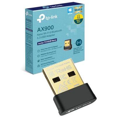 TP-Link Archer TX10UB Nano Clé WiFi 6 AX900 pour PC & Portable, Clé USB WiFi Double Bande 2,4/5 GHz, Bluetooth 5.3, Dongle WiFi USB Nano, WPA3, Compatible Windows 11/10 - Publicité TP-Link Archer TX10UB Nano Clé WiFi 6 AX900 pour PC & Portable, Clé USB WiFi Double Bande 2,4/5 GHz, Bluetooth 5.3, Dongle WiFi USB Nano, WPA3, Compatible Windows 11/10 - Publicité