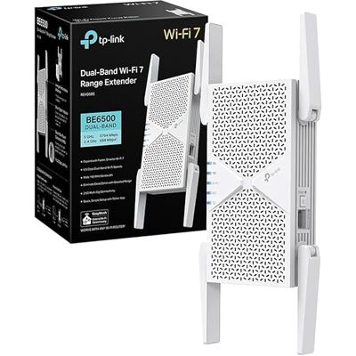 TP-Link RE405BE Répéteur Wi-FI 7 BE6500, Amplificateur WiFi 6,5 Gbps Bi-Bande, Multi-Link Operation (MLO), Port 2,5G, Smart Roaming, Compatible EasyMesh, Idéal pour Maison et Gaming 8K - Publicité TP-Link RE405BE Répéteur Wi-FI 7 BE6500, Amplificateur WiFi 6,5 Gbps Bi-Bande, Multi-Link Operation (MLO), Port 2,5G, Smart Roaming, Compatible EasyMesh, Idéal pour Maison et Gaming 8K - Publicité