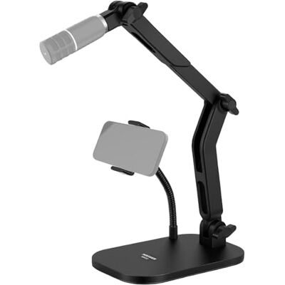NEEWER Support de Microphone de Bureau avec Pince pour Téléphone & Bras Flexible, Pied de Micro Table avec Adaptateur de Vis 1/4" à 5/8",Compatible avec Blue Yeti Razer Seiren Mini,Charge 1,5kg,MS022 - Publicité NEEWER Support de Microphone de Bureau avec Pince pour Téléphone & Bras Flexible, Pied de Micro Table avec Adaptateur de Vis 1/4" à 5/8",Compatible avec Blue Yeti Razer Seiren Mini,Charge 1,5kg,MS022 - Publicité