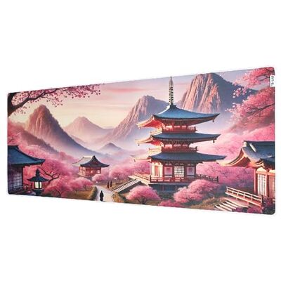 The G-Lab Pad Temple Tapis de Souris XXL 900x400 Tapis de Souris Gamer avec Bords Cousus, Surface Polyester Type Control, Base Antidérapante – Accessoire Bureau et Gaming (Temple Japonais) - Publicité The G-Lab Pad Temple Tapis de Souris XXL 900x400 Tapis de Souris Gamer avec Bords Cousus, Surface Polyester Type Control, Base Antidérapante – Accessoire Bureau et Gaming (Temple Japonais) - Publicité