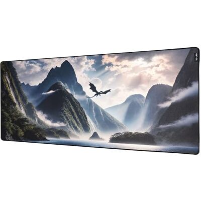 The G-Lab Pad Dragon Tapis de Souris Gaming XXL 900x400 Format XXL 900x400mm, Bords Cousus, Surface Polyester Type Control, Base Antidérapante, Motif Dragon Fantasy - Publicité The G-Lab Pad Dragon Tapis de Souris Gaming XXL 900x400 Format XXL 900x400mm, Bords Cousus, Surface Polyester Type Control, Base Antidérapante, Motif Dragon Fantasy - Publicité