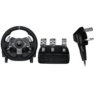 Logitech G920 Driving Force volant de course et pédales, retour de force réaliste, leviers de vitesse en acier inoxydable, couvre volant en cuir pour Xbox Series X S, Xbox One, PC et Mac, Prise UK - Publicité Logitech G920 Driving Force volant de course et pédales, retour de force réaliste, leviers de vitesse en acier inoxydable, couvre volant en cuir pour Xbox Series X S, Xbox One, PC et Mac, Prise UK - Publicité