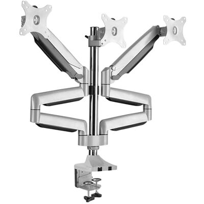 RICOO TS9911 Triple Support Écran PC TV 3 Écrans 13 17 19 22 24 27 28 32 Pouces Orientable Inclinable Rotatif Universel Fixation Bureau Pince de Table VESA 75x75 100x100 - Publicité RICOO TS9911 Triple Support Écran PC TV 3 Écrans 13 17 19 22 24 27 28 32 Pouces Orientable Inclinable Rotatif Universel Fixation Bureau Pince de Table VESA 75x75 100x100 - Publicité