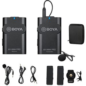 Boya by-WM4 Pro K1 TX+RX Compact 2,4 GHz sans Fil Lavalier Microphones pour appareils Photo Reflex numériques Smartphones tablettes, PC Enregistrement Vlogging Noir - Publicité