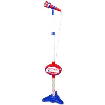 Bontempi MP3STAGE MIC Microphone de scène avec Connexion MP3, Effets Lumineux et Compartiment Porte-Smartphone, Bleu et Rouge, 40,9x19,5x6,4 cm - Publicité Bontempi MP3STAGE MIC Microphone de scène avec Connexion MP3, Effets Lumineux et Compartiment Porte-Smartphone, Bleu et Rouge, 40,9x19,5x6,4 cm - Publicité